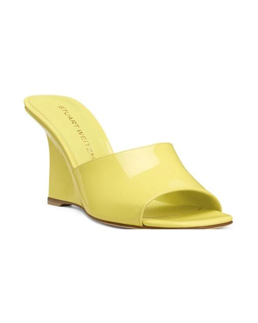 Stuart Weitzman Yellow Wedges
