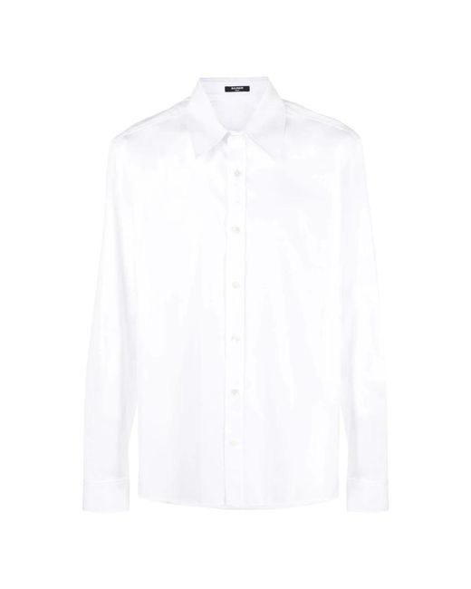 Balmain White Formal Shirts for men