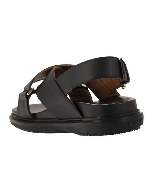 Shoes > sandals > flat sandals Marni en coloris Black