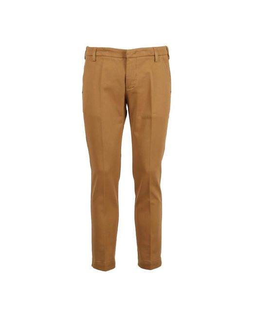 Entre Amis Brown Slim-Fit Trousers for men