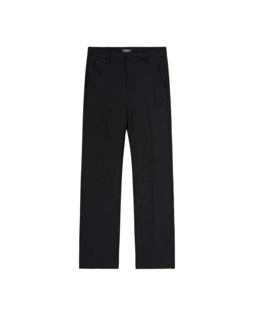 Dondup Broeken ,Zwart ,Polyester Regular-Fit Wool Chino Broek in het Black