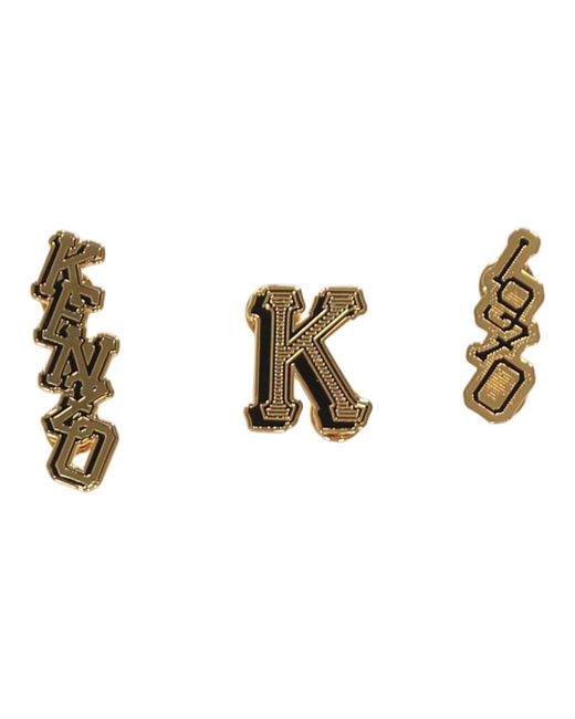 KENZO Metallic Brooches for men