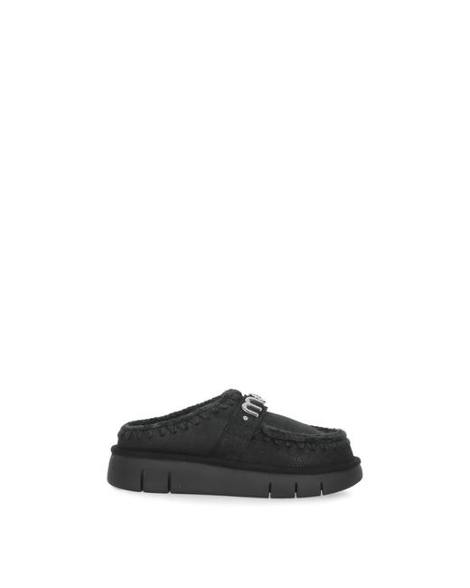 Mou Black Slippers