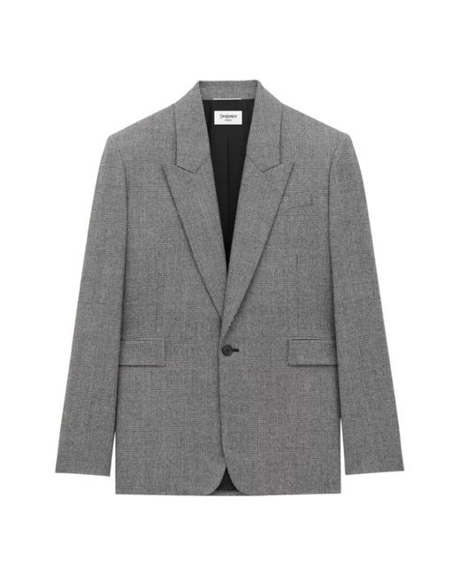 Saint Laurent Gray Blazers for men
