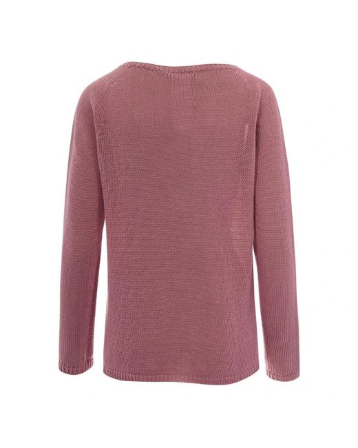 Max Mara Purple Round-Neck Knitwear