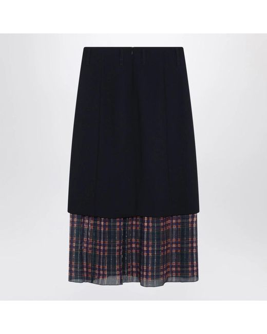 Dries Van Noten Blue Midi Skirts
