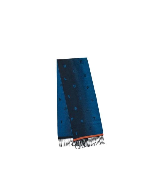 Paul Smith Blue Winter Scarves for men