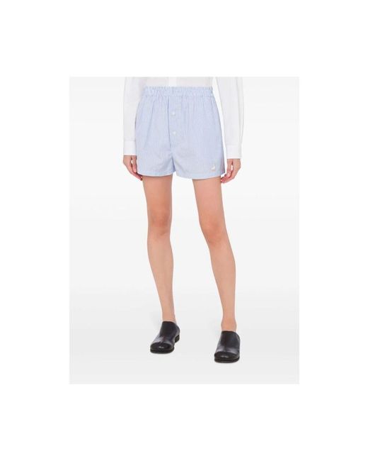 Moschino Blue Pastellblaue shorts mit elastischem bund
