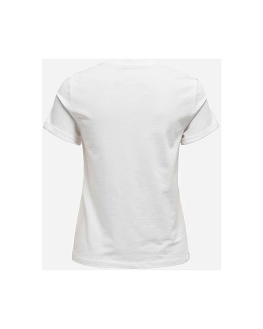 ONLY White Casual life pocket t-shirt