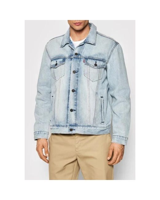 Levi's Jassen ,Blauw ,Katoen Jas Mannen The Tucker Jacket New in het Blue voor heren