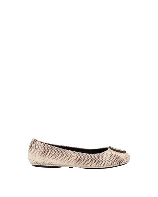 Tory Burch Natural Ballerinas