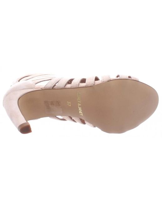 Janet & Janet Pink Sandalen Adele Wildleder New