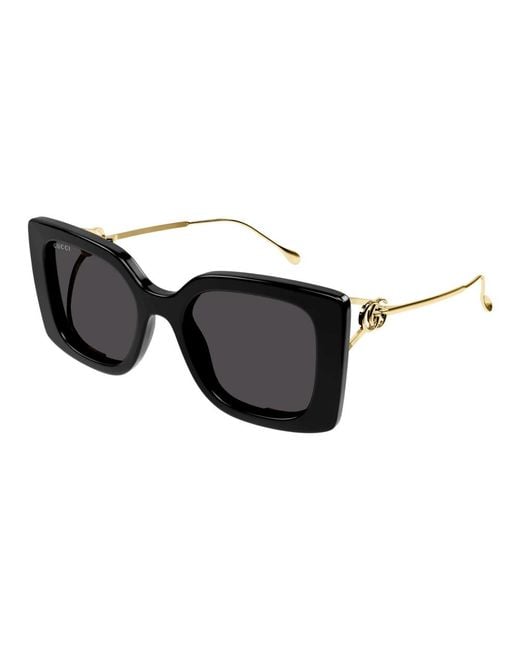 Gafas de sol negras con accesorios Gucci de color Black