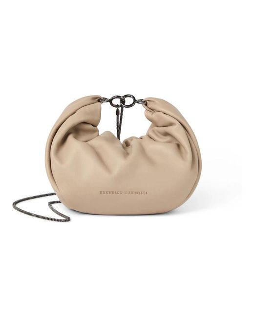 Handbags di Brunello Cucinelli in Metallic