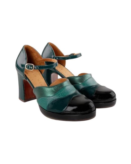 Chie Mihara Schoenen ,Veelkleurig ,Leer Metallic Leren Hakken in het Green