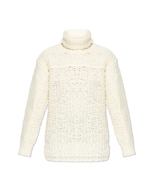 Moncler Truien & Vesten ,Wol Grenoble High Neck Wollen Blend Knit in het White