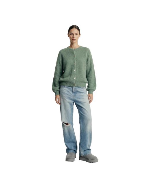 American Dreams Truien & Vesten ,Groen ,Wol Zachte Alpaca Cardigan in het Green