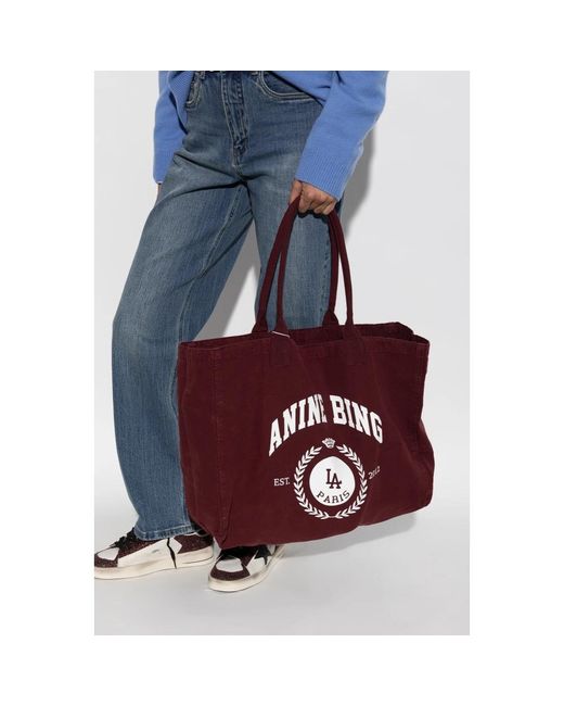 Anine Bing Red Shopping Bags
