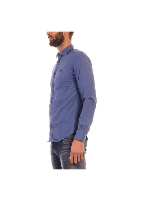 Armani Jeans Blue Casual Shirts for men