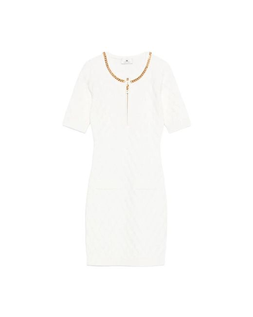 Elisabetta Franchi White Short Dresses