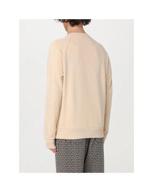 Balmain Luxuriöser Baumwollpullover in Natural für Herren