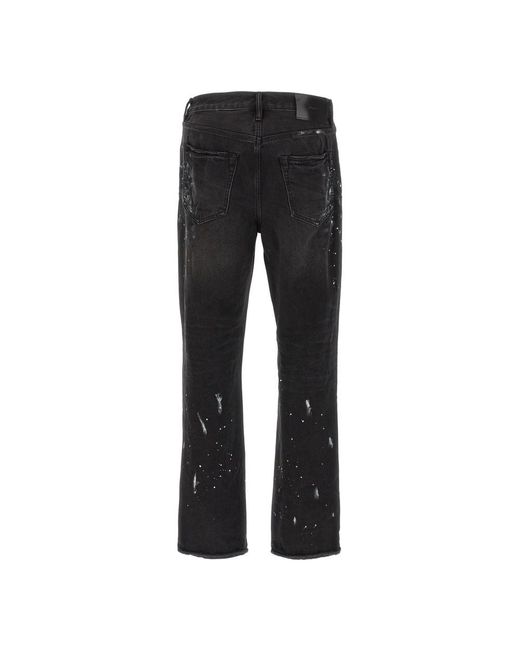 Purple Brand Black Straight Fit Jeans for men