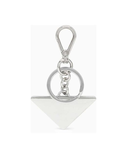 Prada White Keychains for men