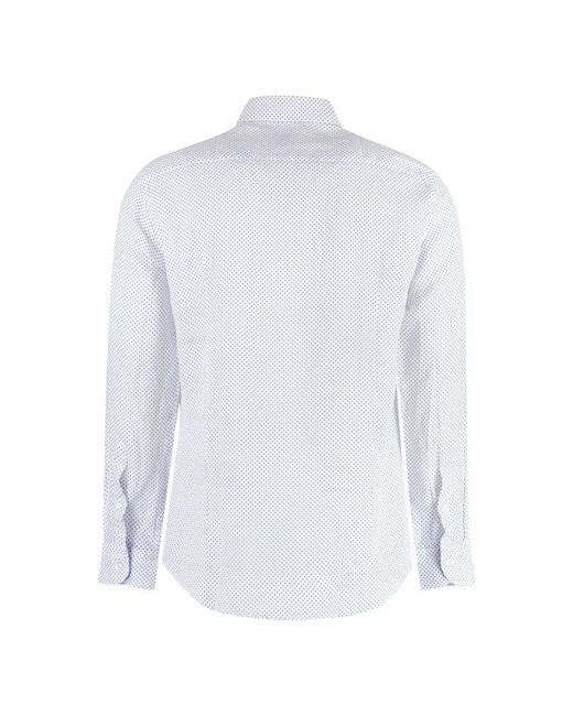 BASTONCINO White Casual Shirts for men