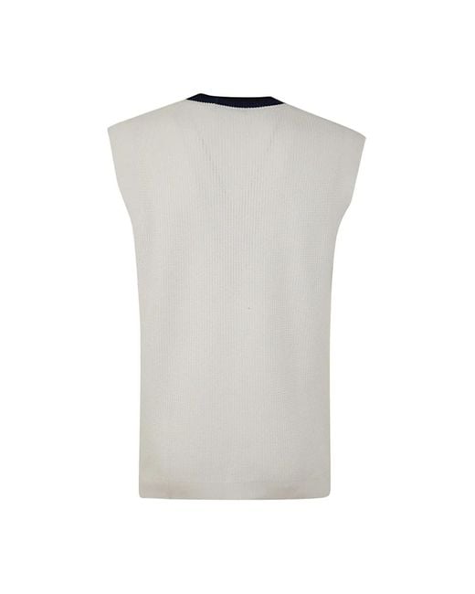 Fred Perry White Sleeveless Knitwear for men
