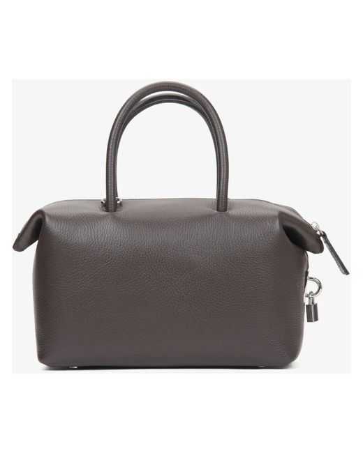 ESTRO Gray Dunkelbraune satchel-handtasche