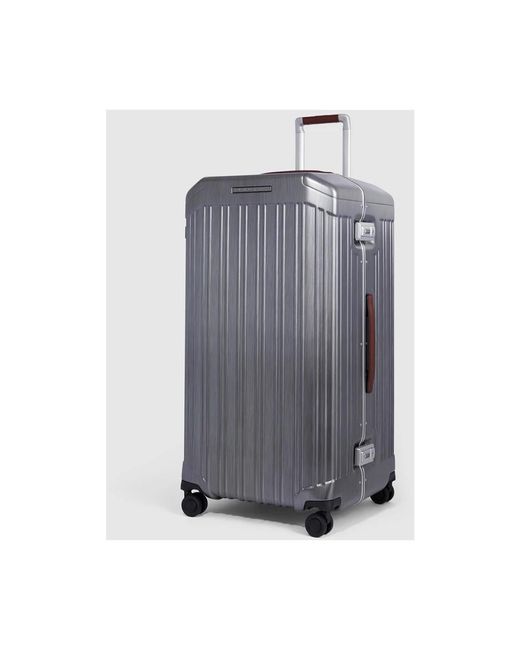 Piquadro Gray Trolley Koffer Trunk Mit 4-Rollen