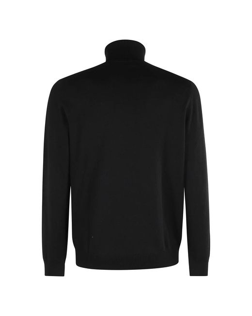 Fay Schwarzer Rollkragenpullover Langarm in Black für Herren