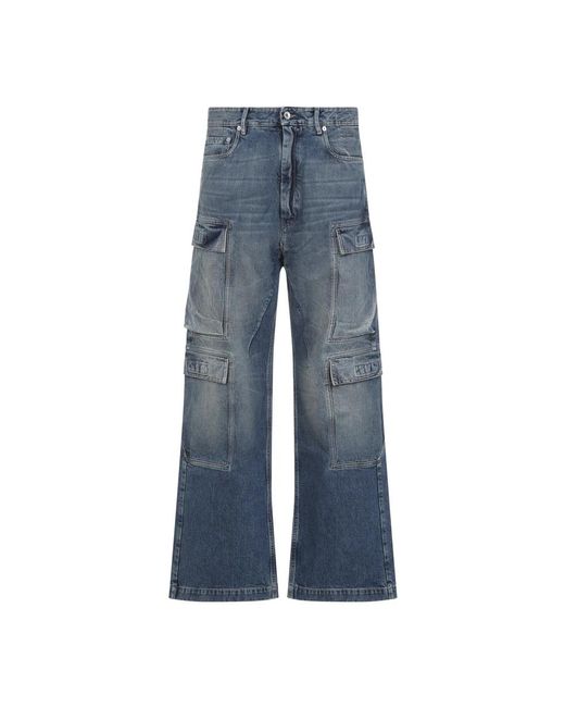 Rick Owens Blue Wide Jeans for men