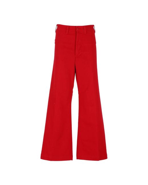 Wide trousers Ralph Lauren de color Red