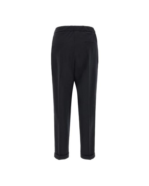 Alberto Biani Black Cropped Trousers