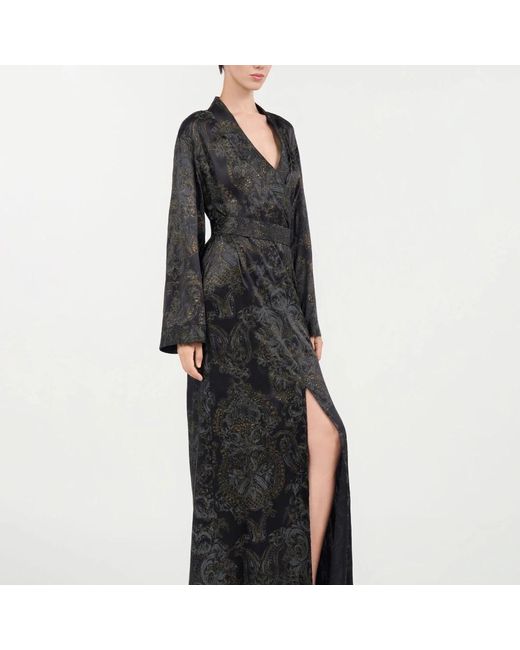 Roberto Cavalli Black Wrap Dresses