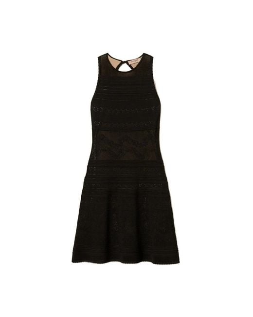 Twinset Black Knitted Dresses