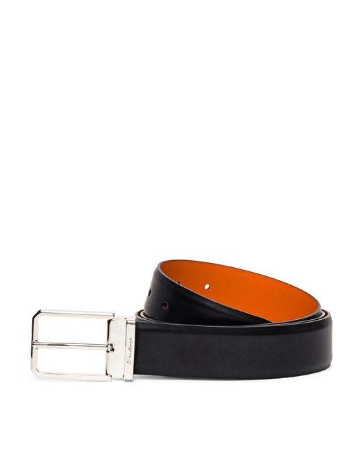 Santoni Orange Belts for men