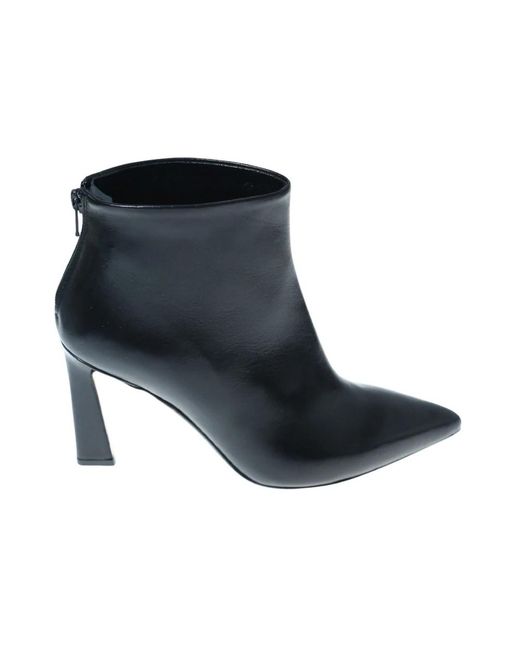 Anna F. Black Heeled Boots