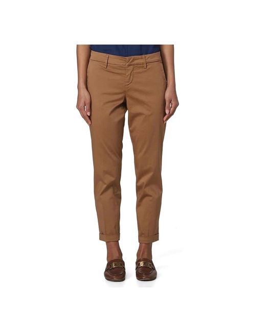 Fay Brown Cropped Trousers