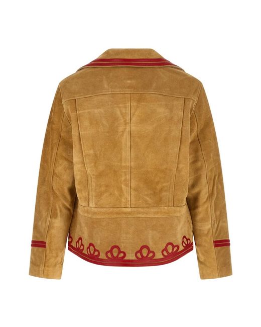 Bode Trefoil Suede Jacket in het Brown voor heren