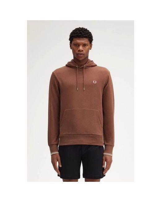Fred Perry Brown Hoodies for men