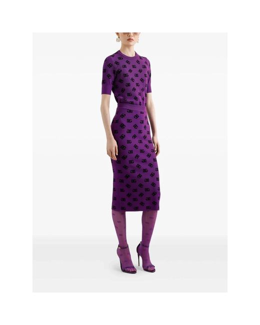 Dolce & Gabbana Midi Skirts in het Purple