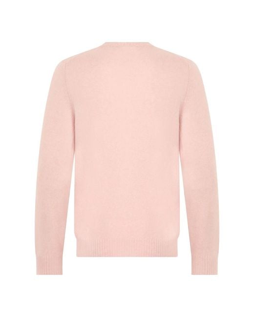 Fedeli Pink Cashmere Knitwear for men