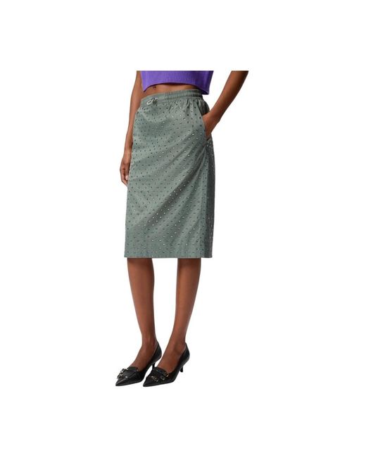 Pinko Gray Midi Skirts
