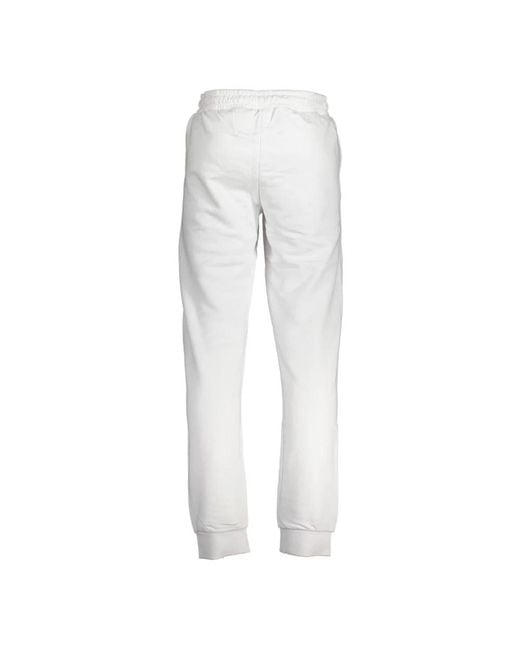 Fila Broeken ,Wit ,Katoen Sportieve Elastische Taillebroek Met Borduurwerk in het White voor heren