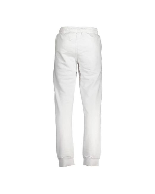 Fila Broeken ,Wit ,Katoen Sportieve Elastische Taillebroek Met Borduurwerk in het White voor heren