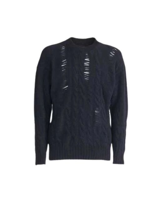 Isabel Benenato Blue Round-Neck Knitwear for men