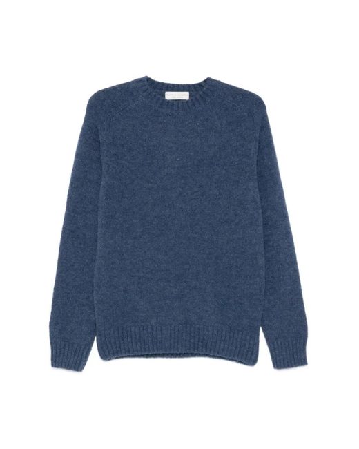 FILIPPO DE LAURENTIIS Blue Round-Neck Knitwear for men