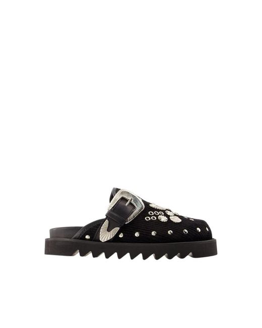 Toga Schoenen ,Zwart ,Leer Zwarte Leren Muiltjes in het Black